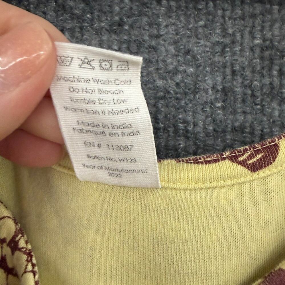 Kate Quinn Girls Sun Dress Size 5 Chili Wisteria Vine Tie Shoulders Button Front - Picture 5 of 10